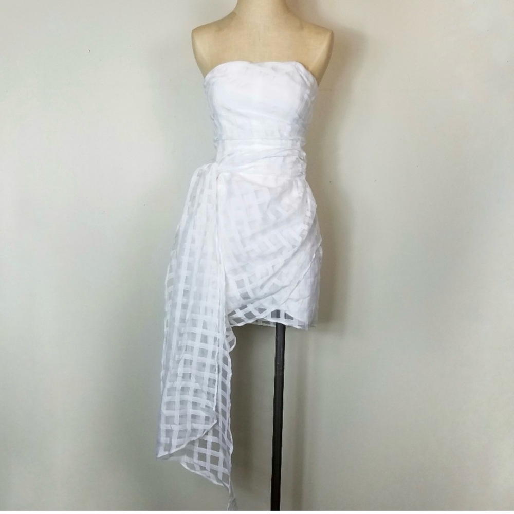 Amanda Uprichard Ambrose white mini dress